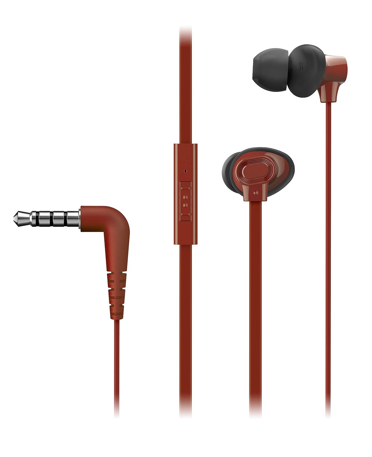 Panasonic RP-TCM130GER Wired in Ear Earphone with Mic (Red) In-Ear