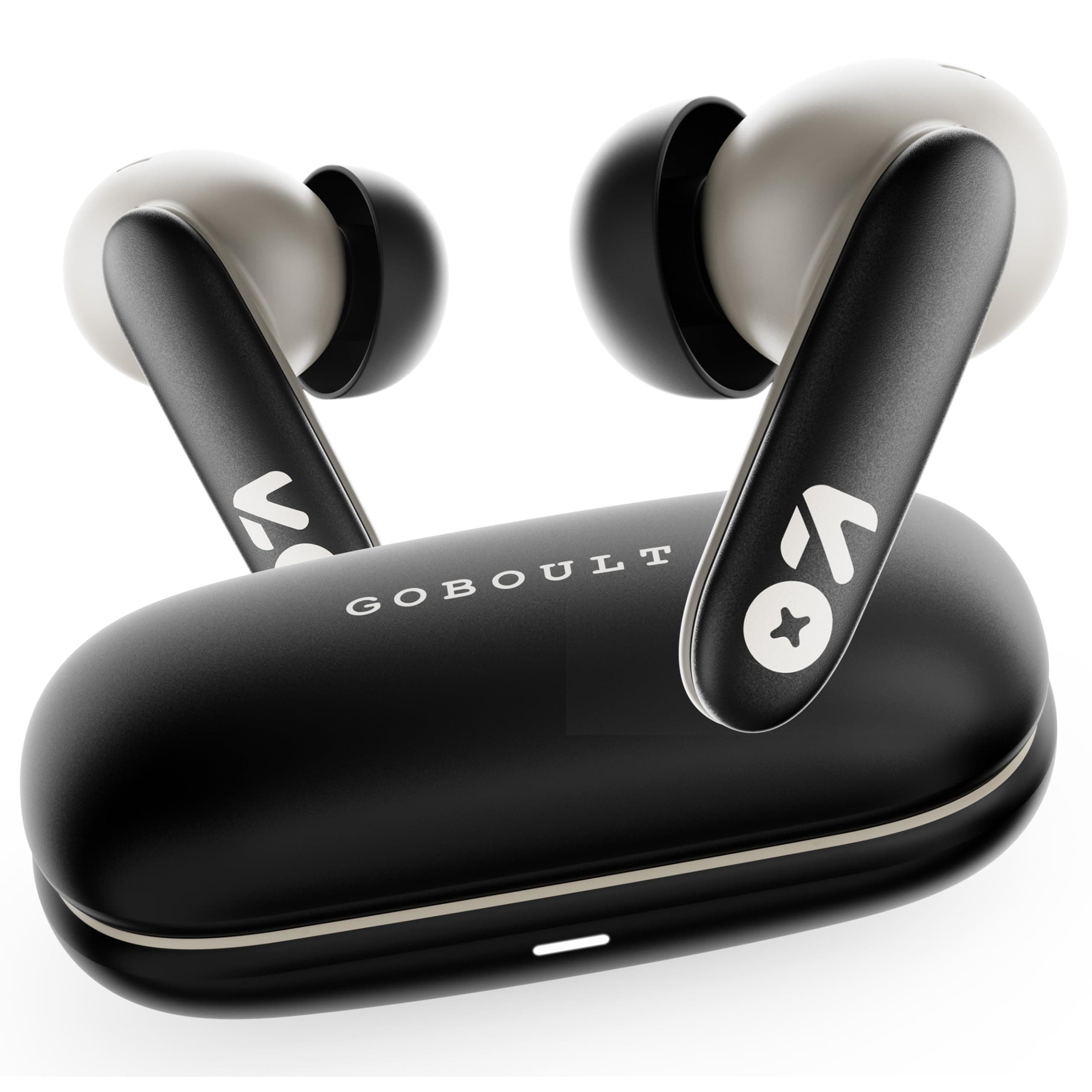 GOBOULT Y1 v2.0 Ear Buds Wireless with 60H Playtime, Zen Quad Mic ENC, 45ms Low Latency, Touch Control, Dual Device Pairing, Bluetooth 6.0, 13mm Bass ...