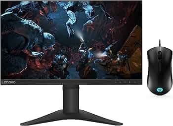 Lenovo G-Series 62.23cm (24.5-inch) FHD Gaming Monitor, 144Hz, 1ms, NVIDIA G-Sync Compatible, 400 Nits, TUV Certified Eye Comfort - G25-10 + Legion M3...