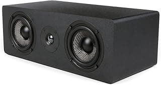 Micca MB42X-C Center Channel Speaker with Dual 4-Inch Carbon Fiber Woofer and Silk Dome Tweeter, Black