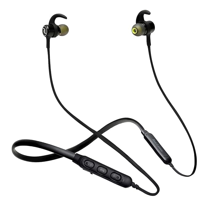 Red Lemon Dhoom D110 Sports Neckband,Buds, Vibration Alert, Bluetooth Wireless Earphone with Mic, 8hrs Battery & BT v5.0 (Jet Black) In-Ear