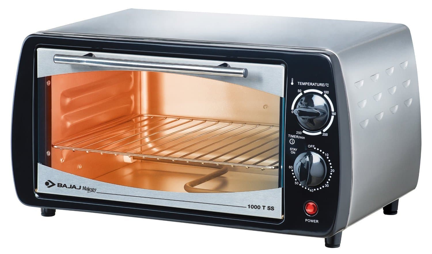(Renewed) Bajaj 1000 TSS 10-Litre Oven Toaster Grill (Silver/Black) Sandwich Makers