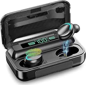 VEHOP Power True Wireless Earbuds, TWS Earbuds with Reverse Charging, Bluetooth 5.1, 30hrs Playtime, IPX7 Sweat-Proof, Large Battery with Fast Chargin...