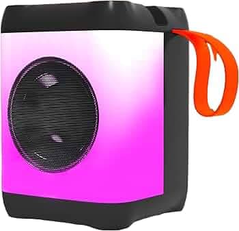 VEHOP HARP Wireless 8W Bluetooth Speaker with RGB Light & Mobile Holder, Large Battery with Fast Charging, Loud Sound and Thumping Bass, Also Support ...
