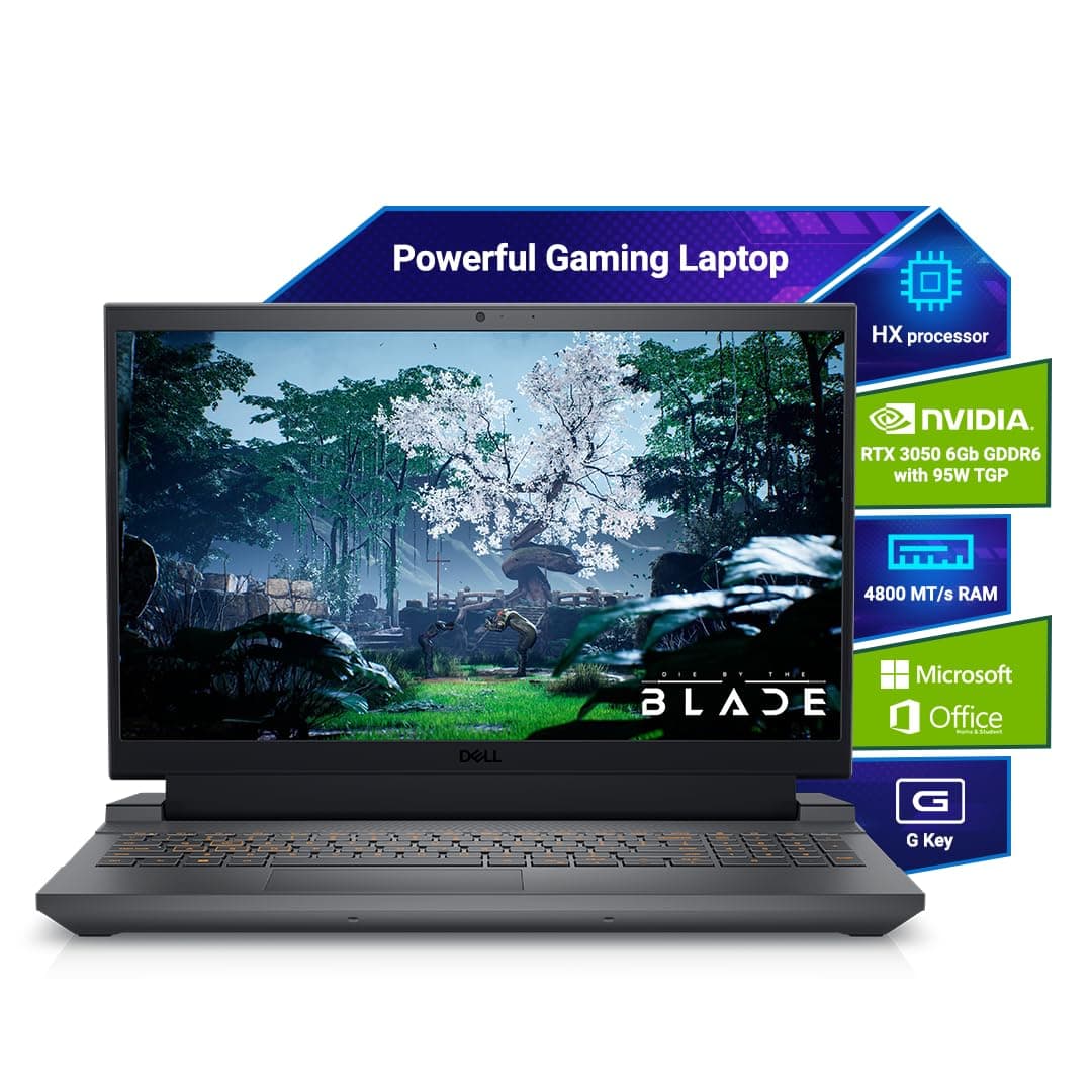 Dell G15-5530 Gaming Laptop, Intel Core i5-13450HX Processor, 16GB DDR5, 512GB,NVIDIA RTX 3050,6GB GDDR6, 15.6" (39.62cm) FHD 120Hz 250 nits, Backlit ...
