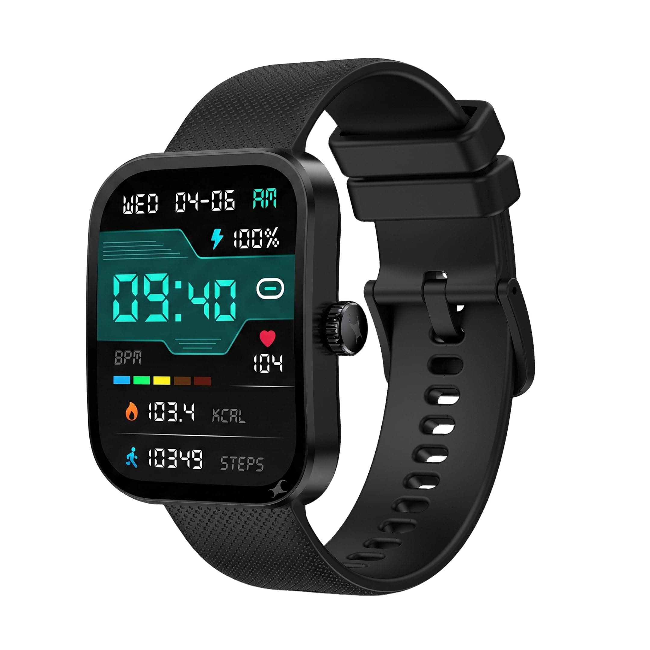 Fastrack Revoltt FS3 Smart Watch with 2.01 TFT Display,Push Button Interactions, HRM, SpO2, Sleep, Multiple Menu Style, Rotary Crown, IP68, BT calling...
