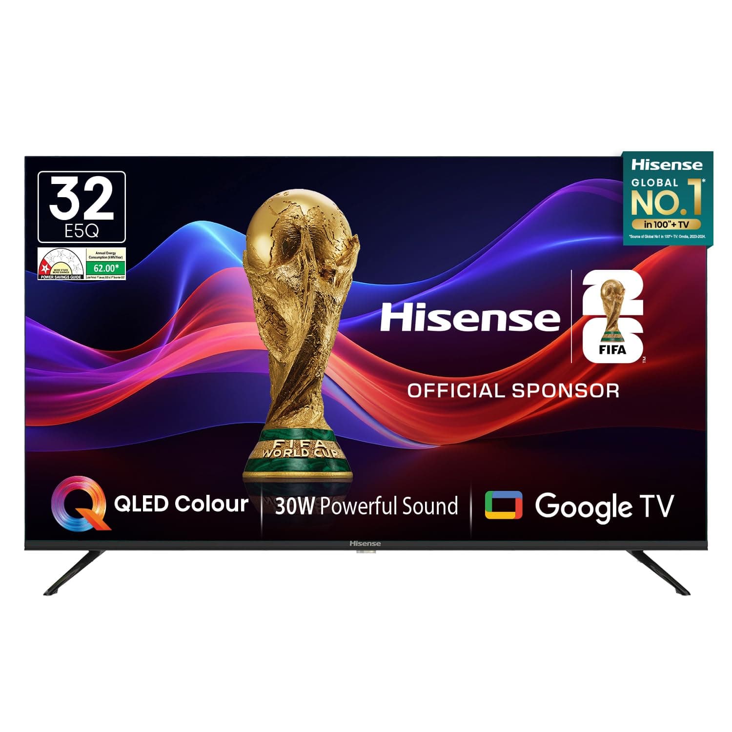 Hisense 80 cm (32 inches) E5Q Series HD Ready Smart QLED Google TV 32E5Q
