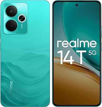 Realme 14T 5G 8GB RAM 256GB ROM (Surf Green) Elegant Colors, Luxurious Design Amoled Display, IP69 Water Resistance