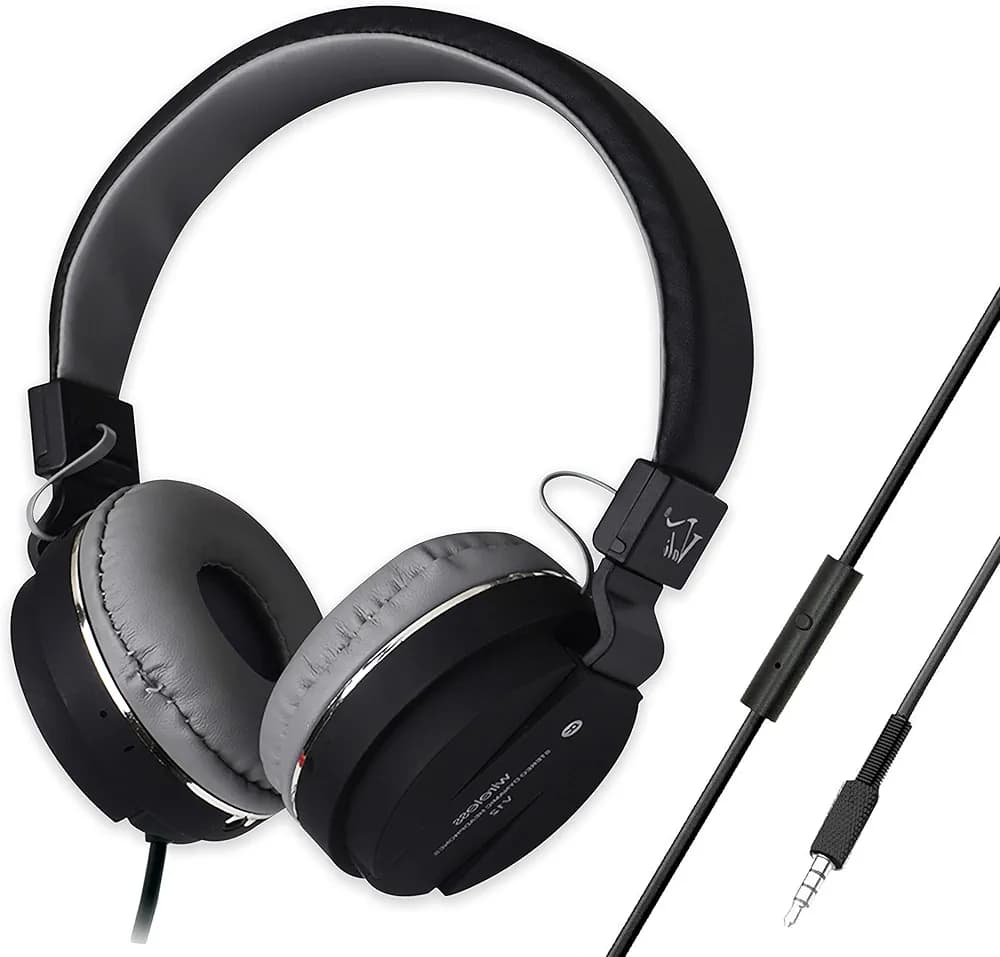 TGK Vali V-14 Wired On Ear Headphones with Mic (Black)
