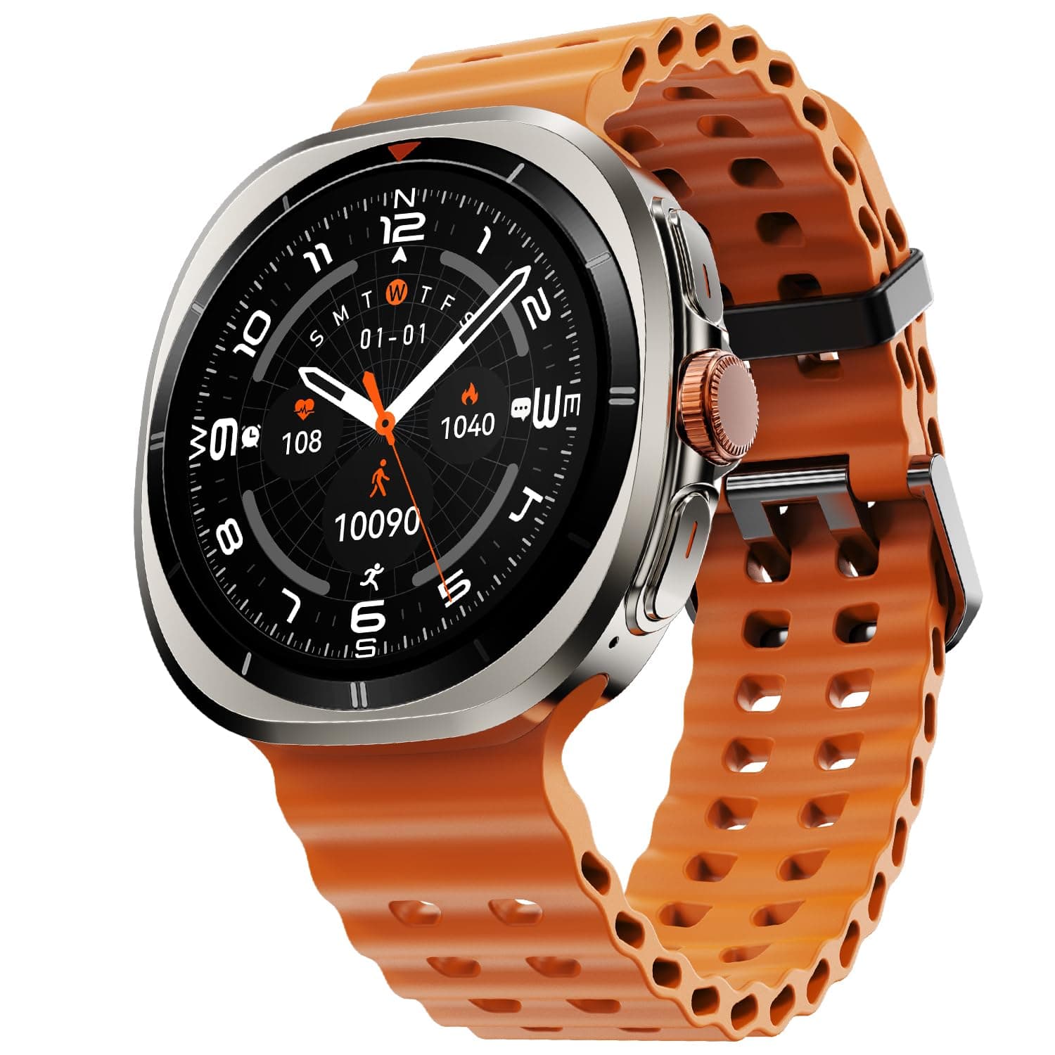 Fire-Boltt Axiom Smart Watch 1.43" AMOLED Display, Health & Fitness Tracking, Always-On Screen, Wireless Charging, Rotating Crown, Bluetooth Calling,...