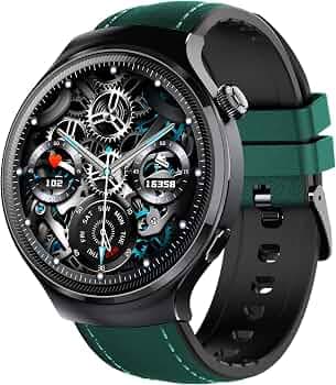 CELLECOR M8 PRO Glow 1.43" AMOLED Display | 800 NITS | AOD | BT-Calling | AI Voice | Split Screen | IP68 | Rotating Crown | SmartWatch (Black/Green)