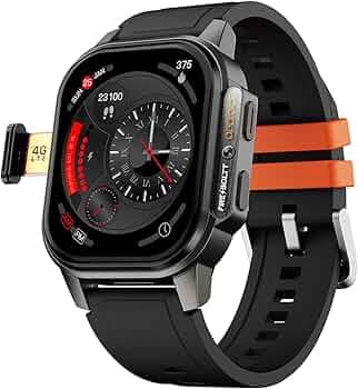 (Refurbished) Fire-Boltt Snapp Smart Watch, Selfie Camera, 4G Nano-SIM Slot, 54.1mm AMOLED Display, Play Store- Unlimited apps, 1000mAh Battery, 2GB/4...
