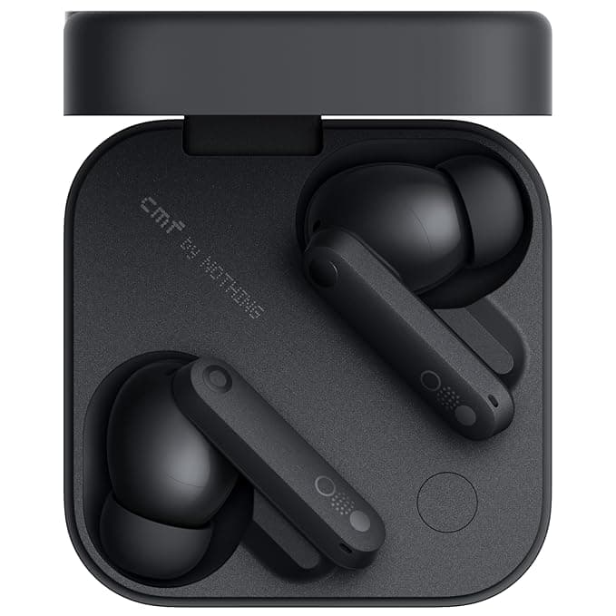 CMF BY NOTHING Buds Pro 2 Wireless Earbuds with HiFi Sound, 50dB Intelligent Active Noise Cancellation, 6 HD Microphones and Spatial Audio Effect - Dark Grey