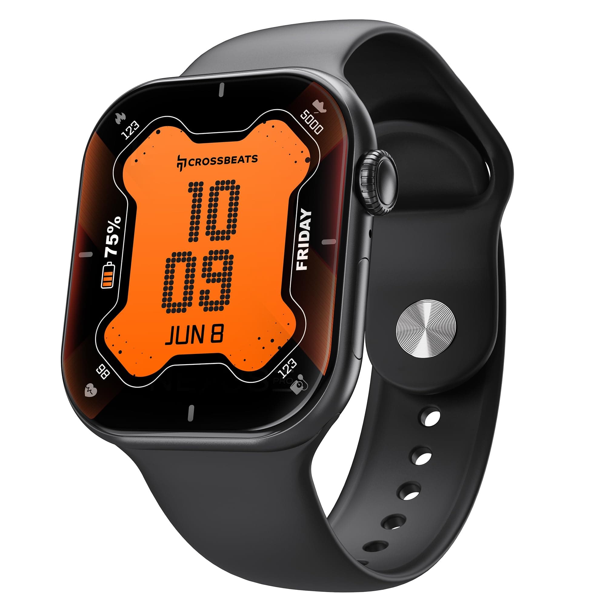 CrossBeats Nexus Pro Smart Watch for Man with Whatsapp & AI ChatGPT | 2.08" AMOLED 120Hz | 7-Day Battery | BP SpO2 Heart Sleep | NFC Compass Voice Rec...