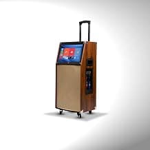 WhiteSquare PWS-50N Portable Trolley Party Speaker with High Powerful Bass/Digital Screen/Karaoke Mic/Keypad/Remote Control Compatible with All Smart