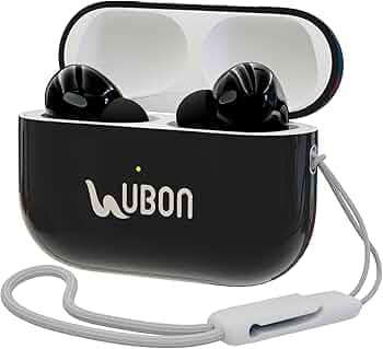 UBON BT-160 True Wireless Earbuds Upto 26H Playtime, Noise Isolation Touch Operations Bluetooth Headset Black