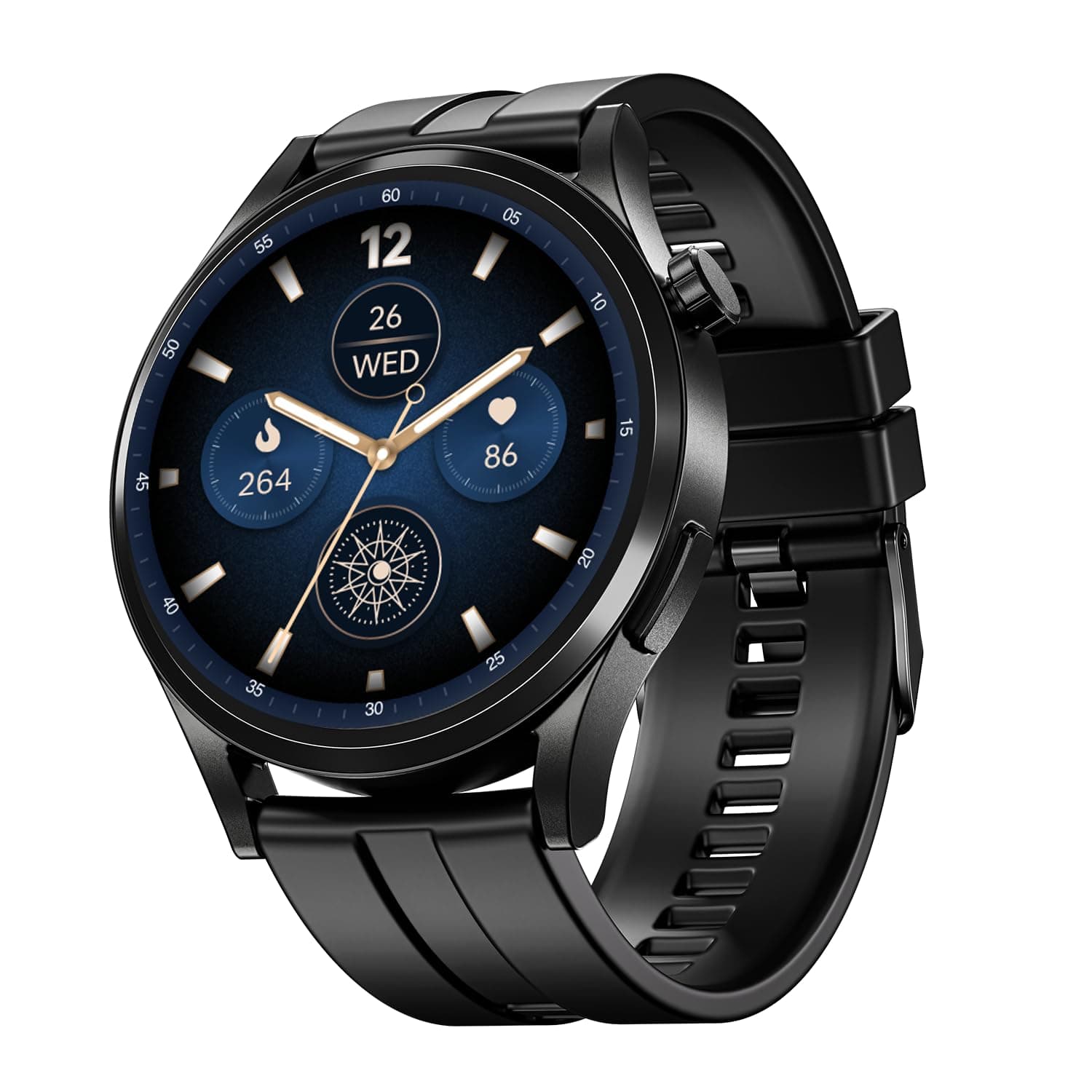 boAt Chrome Horizon, Video Watch Faces, 1.51 AMOLED Display, HRV & VO2 Max, Auto-Activity Detection, ASAP Charge, Advanced Bluetooth Calling, IP68, HR...