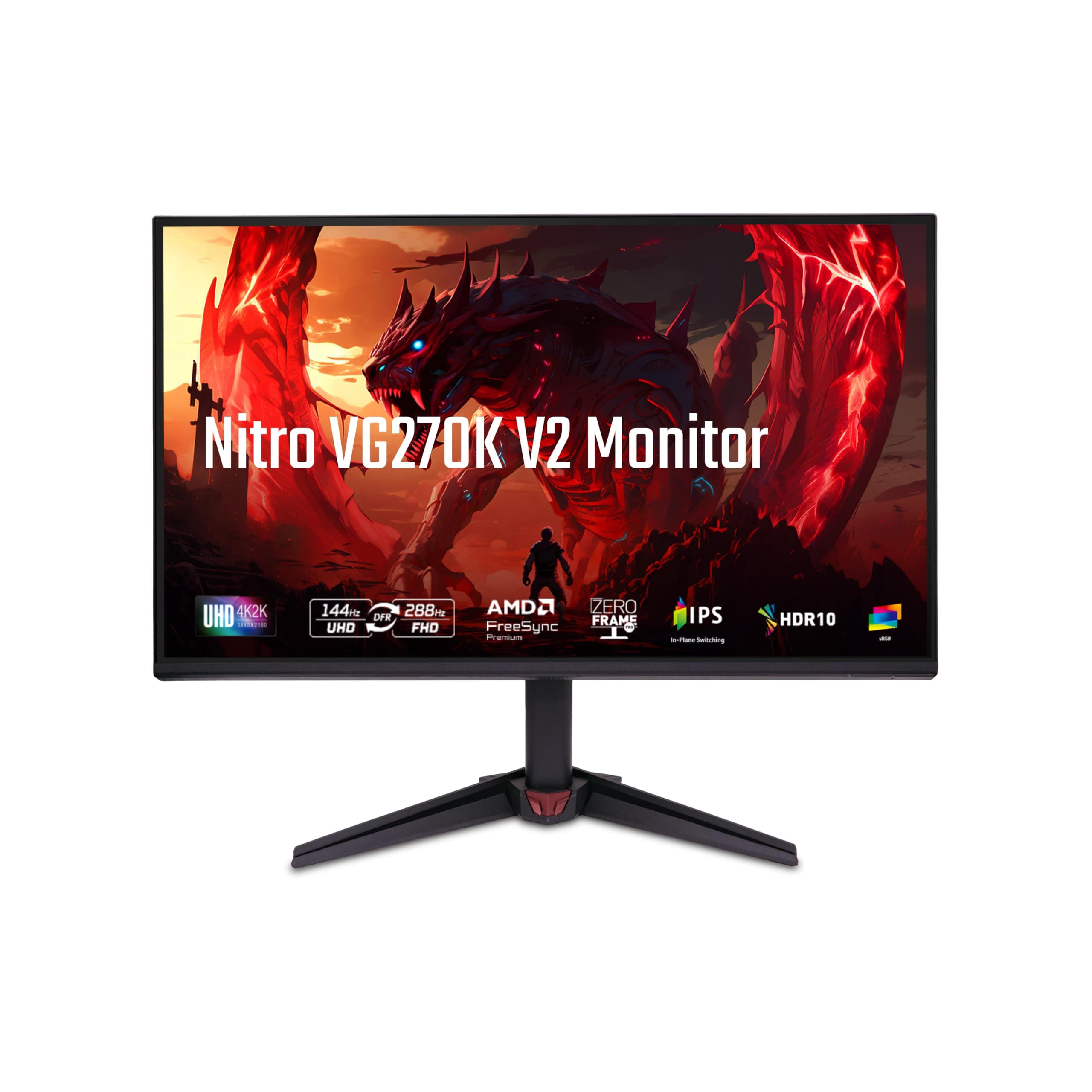 Acer Nitro VG270K V2 27 Inch 4K UHD IPS Gaming Monitor | 144Hz | FHD 288Hz DFR | 1ms VRB | HDR10 | 99% sRGB | AMD FreeSync...