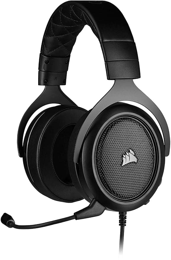 (Renewed) Corsair HS50 PRO Stereo Gaming Headset (Adjustable Memory Foam Ear Cups, Lightweight, Noise-Cancelling Detachable Microphone with PC, PS4, X