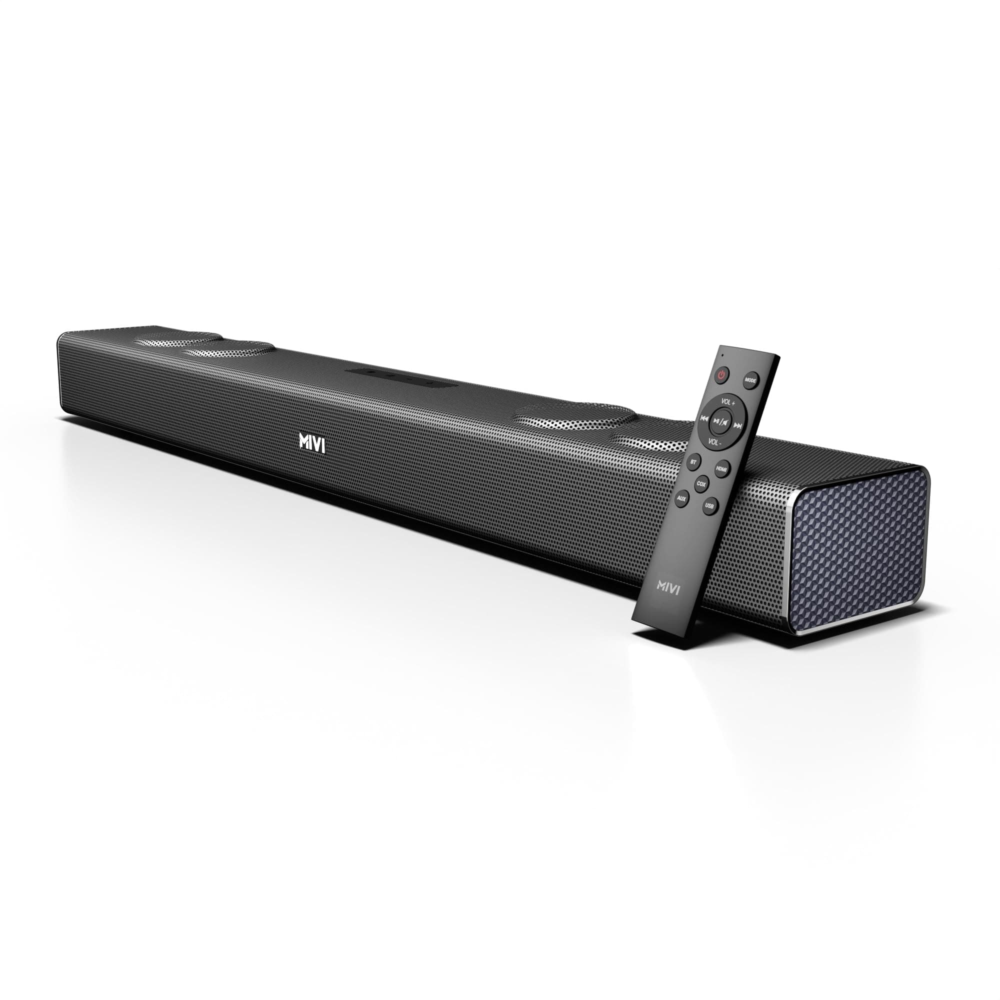 Mivi Fort Q120 Soundbar with 120W Surround Sound, 2.2 Channel soundbar with 2 in-Built subwoofers, Multiple EQ and Input Modes, Remote Accessibility, ...