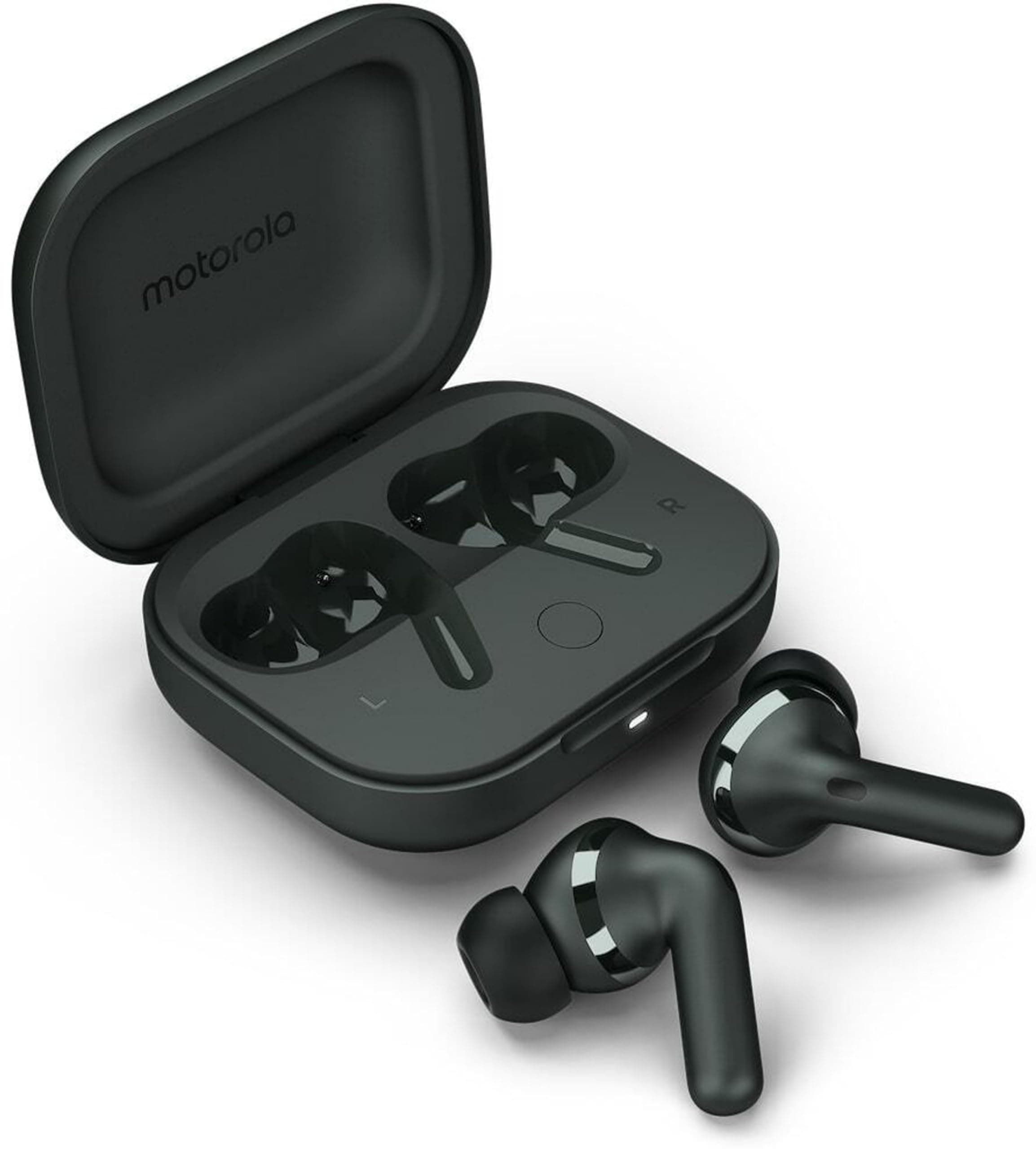 Motorola Moto Buds+ (Forest Grey) | Sound by Bose | ANC up to 46 dB | Dual Drivers 11mm+6mm | Dolby Head Tracking | LHDC Hi-Res | 38 hrs Total | Fast ...