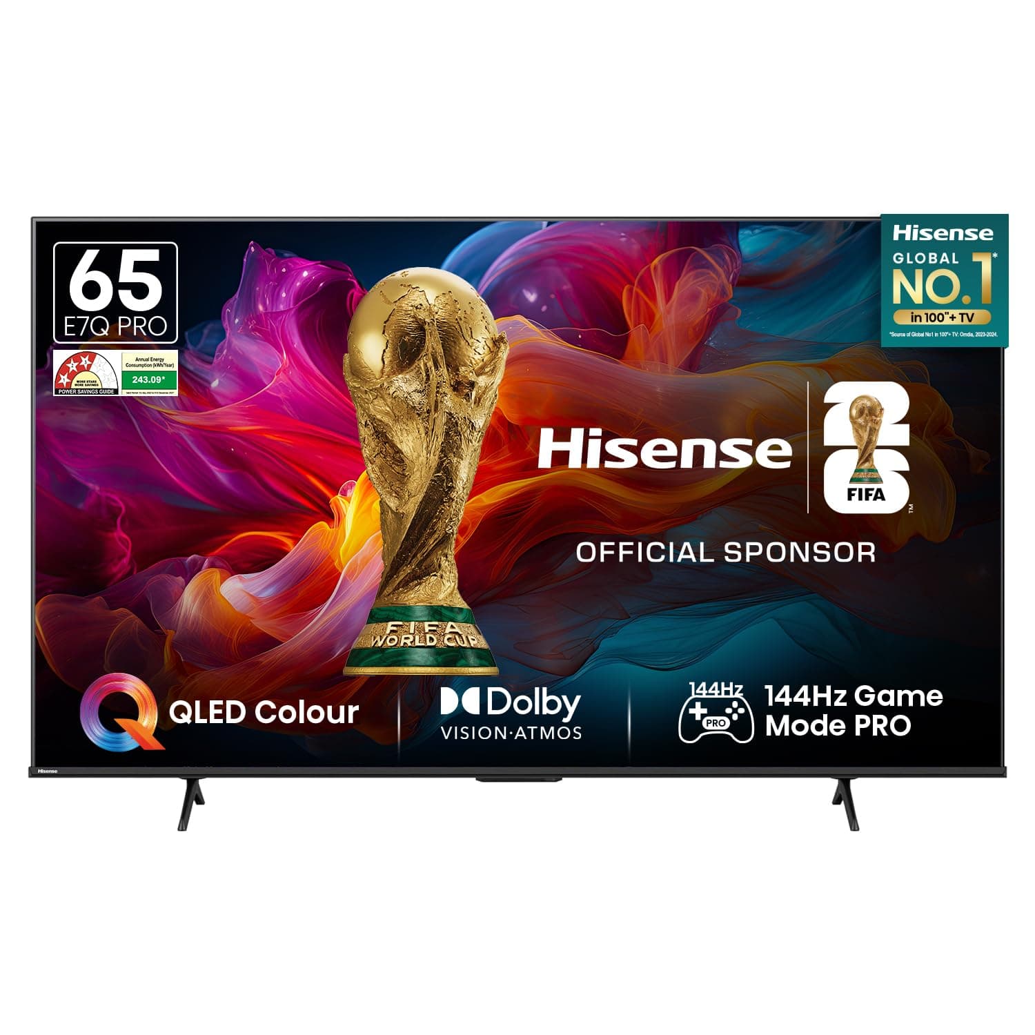 Hisense 164 cm (65 inches) E7Q PRO Series 4K Ultra HD Smart QLED TV 65E7Q PRO