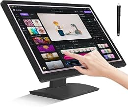FYHXele 24 Inch Touchscreen Monitor, IPS FHD 1080P Touch PC Display, 100Hz, LED Backlit Multi-Touch Monitor, VESA, HDMI & ...