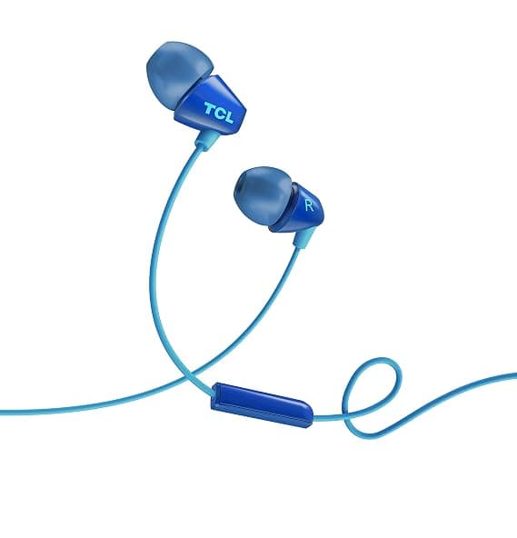 TCL Socl 100 Wired in Ear Headphone with Mic (Ocean Blue) In-Ear