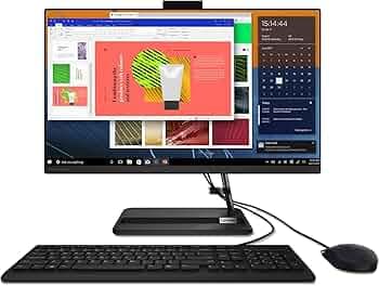 Lenovo IdeaCentre AIO 3 Ryzen 5 7430U 23.8" FHD IPS 3-Side Edgeless All-in-One Desktop with Alexa Built-in (8GB/512GB SSD/Win11/MSO 21/3Wx2 Speakers/H...
