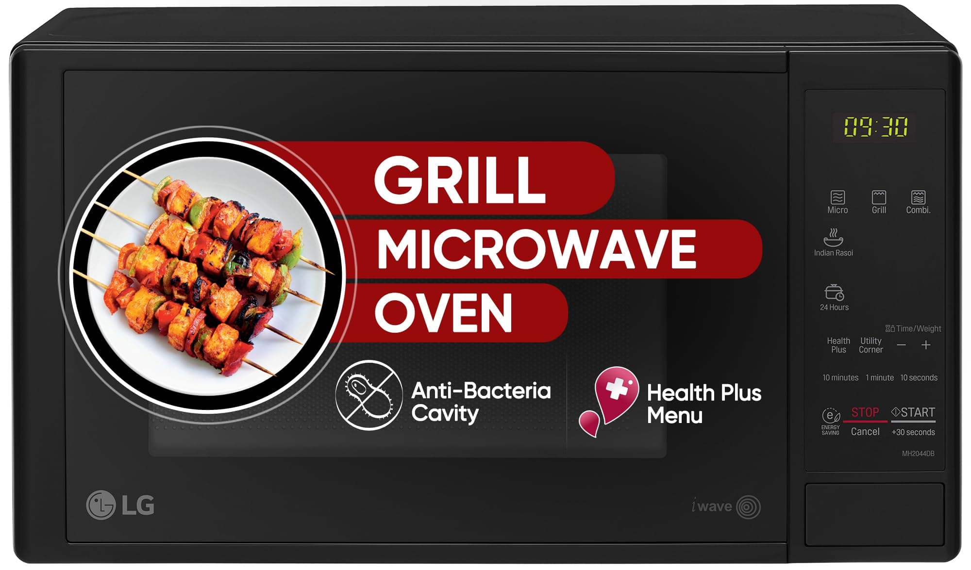LG 20 L Grill Microwave Oven (MH2044DB, Black)