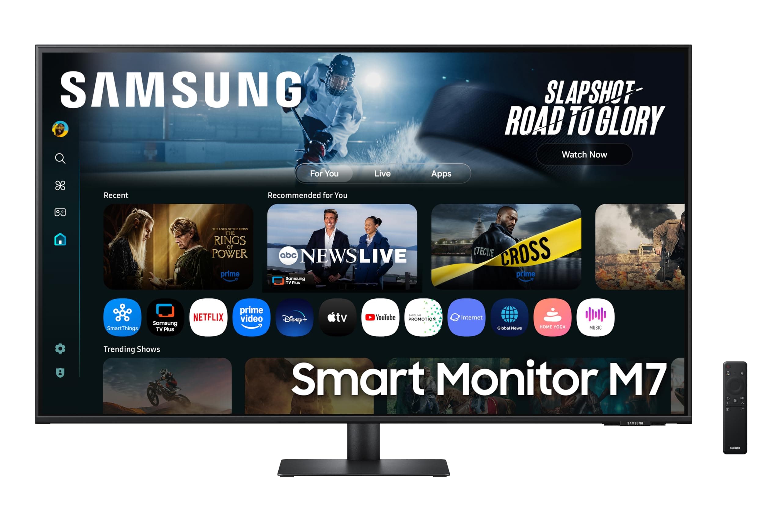 Samsung M7 Series 43 Inch (1.08 m) Vision AI Smart Monitor, 4K (3840x2160), in-Built Speaker, Smart TV Apps, AirPlay, 60Hz, 4ms, Wi-Fi, Bluetooth, USB, USB-C, Wireless Display (LS43FM700UWXXL, White)