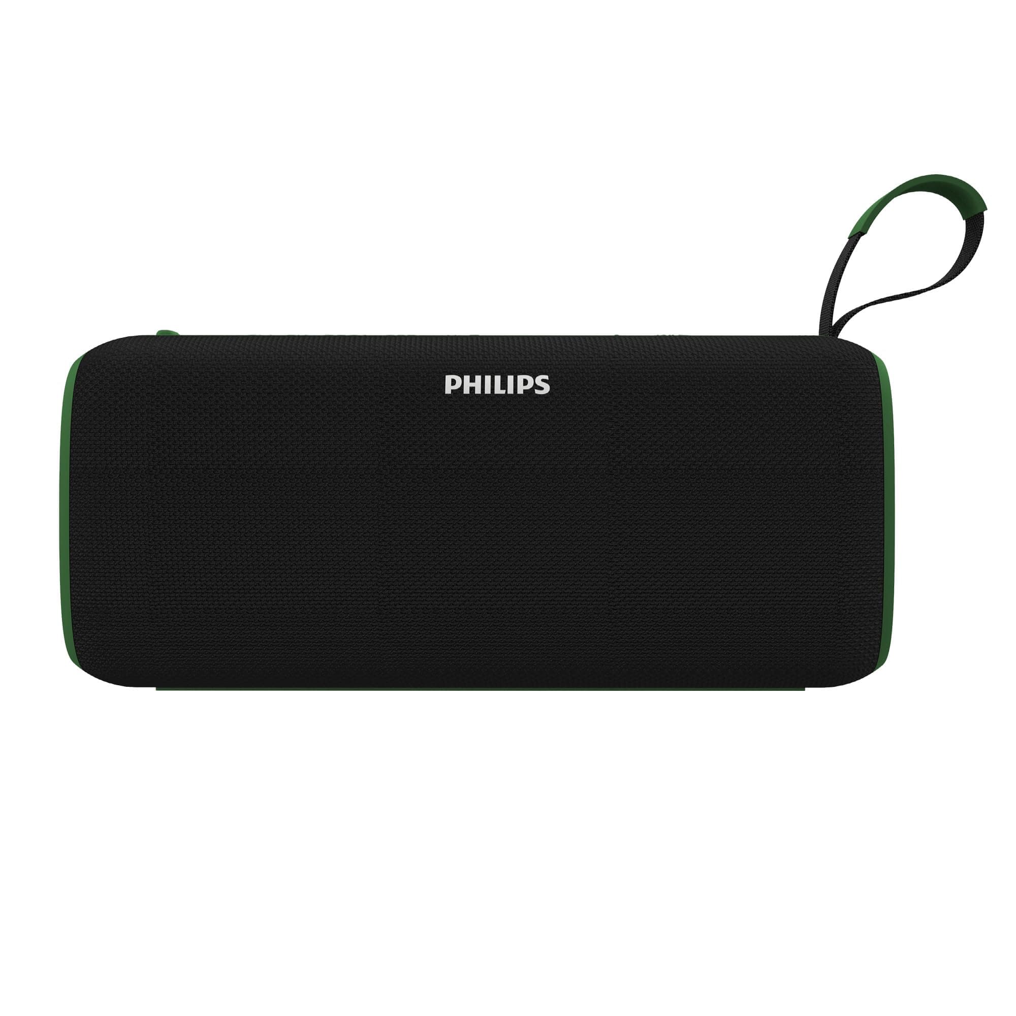 PHILIPS Audio TAS2400GR Portable Bluetooth Speaker with Stereo Sound, 32W RMS, 2400mAh Rechargeable Battery, BT v5.3 Connectivity, IPX4 Waterproof, Su...