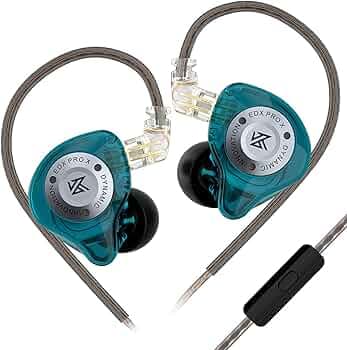 Linsoul KZ EDX Pro X in Ear Earphone, Single Dynamic Driver HiFi in-Ear Monitor with Ergonomic Shape, Wired Gaming Earbud, Detachable Cable for Audiop...