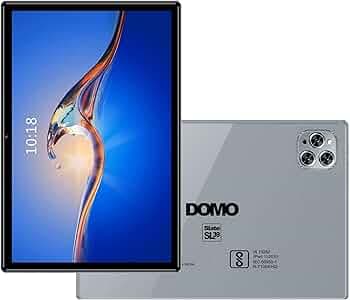 DOMO Slate SL39 10.1-Inch Tablet PC, 4GB RAM + 32GB Storage, 4G, Dual SIM, 1TB Expandable, Octa Core CPU, GPS, Bluetooth Gray