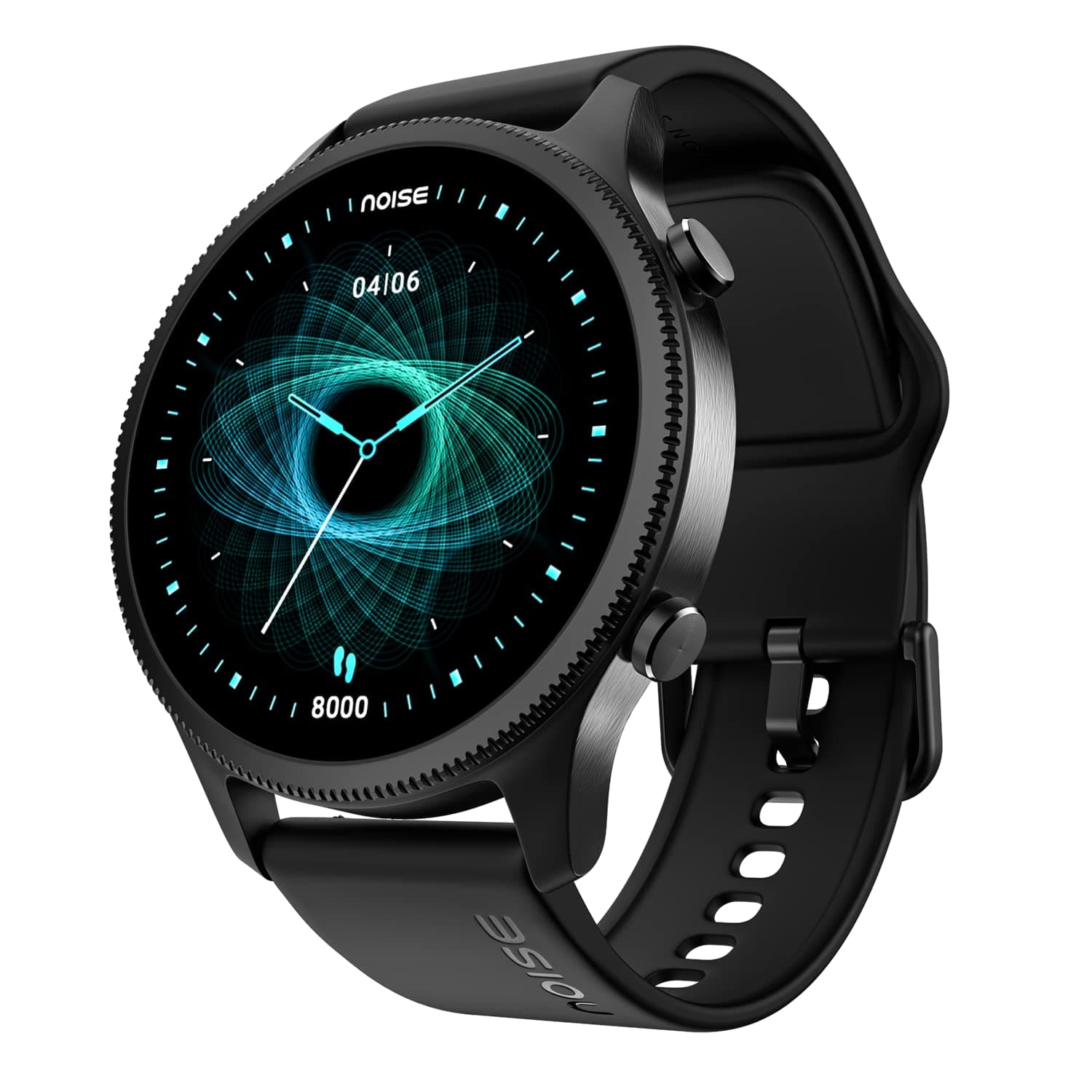 Noise NoiseFit Halo Bluetooth Calling Smart Watch, 1.43" AMOLED Display, Premium Metallic Build, Always on Display, Smart Touch Tech, Health Suite - Jet Black