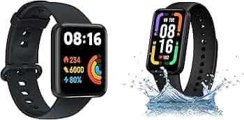 Redmi Watch 2 Lite - 3.94 cm Large HD Edge Display, Multi-System Standalone GPS & Smart Band Pro SportsWatch- 3.73 cm (1.47) Large AMOLED Display, Always On Display, Continuous Sleep, HR