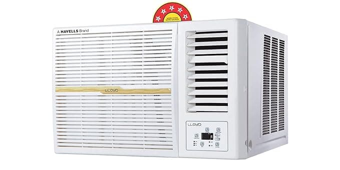 Lloyd 1.5 Ton 5 Star Window AC (Copper, Clean Air Filter, 2021 Model, GLW18B52WBEW, White) Air Conditioners