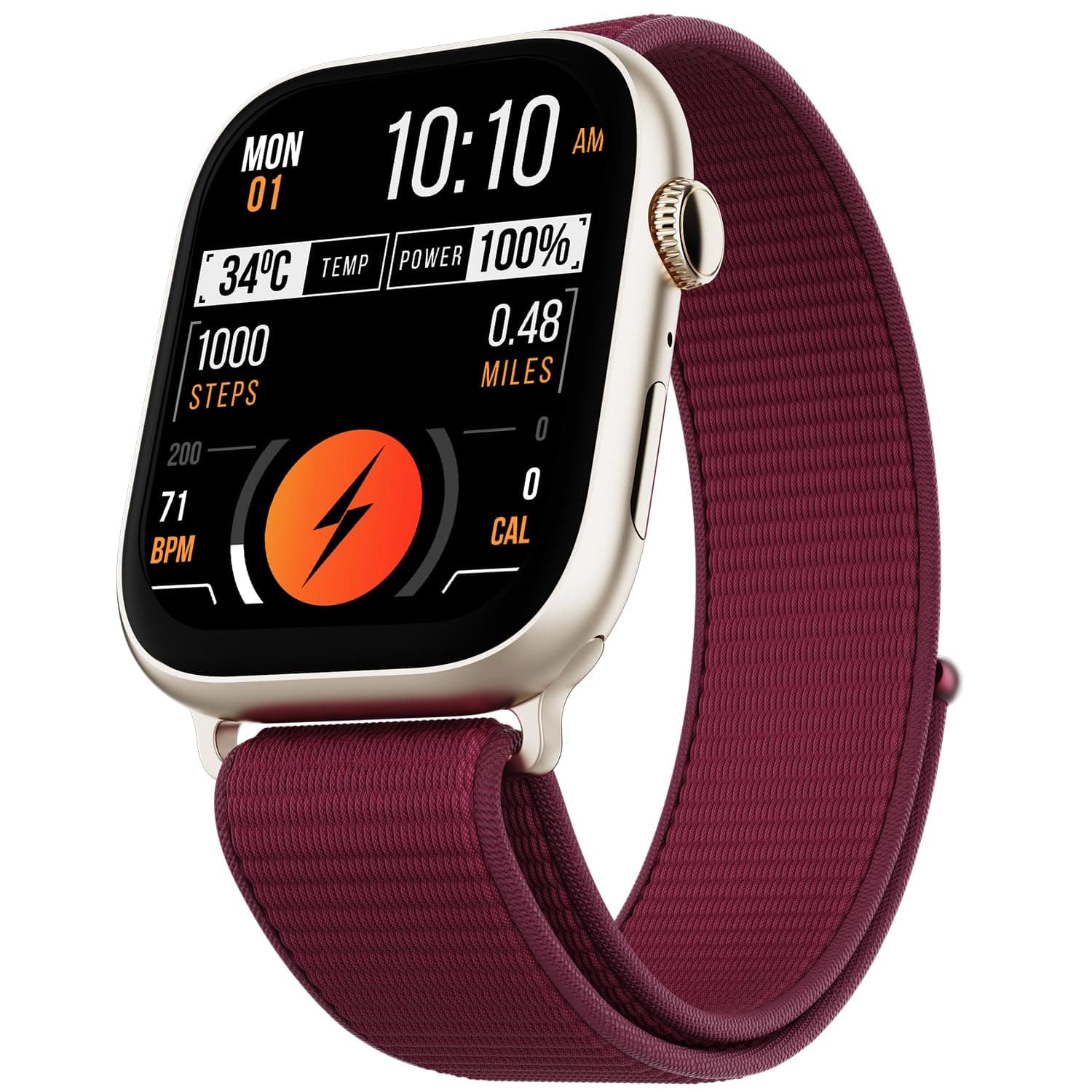 Fire-Boltt Ninja X Ring Smart Watch 1.96" Always On Display Bluetooth Calling, Voice Assistant, SpO2 & Heart Rate, 120+ Sp...