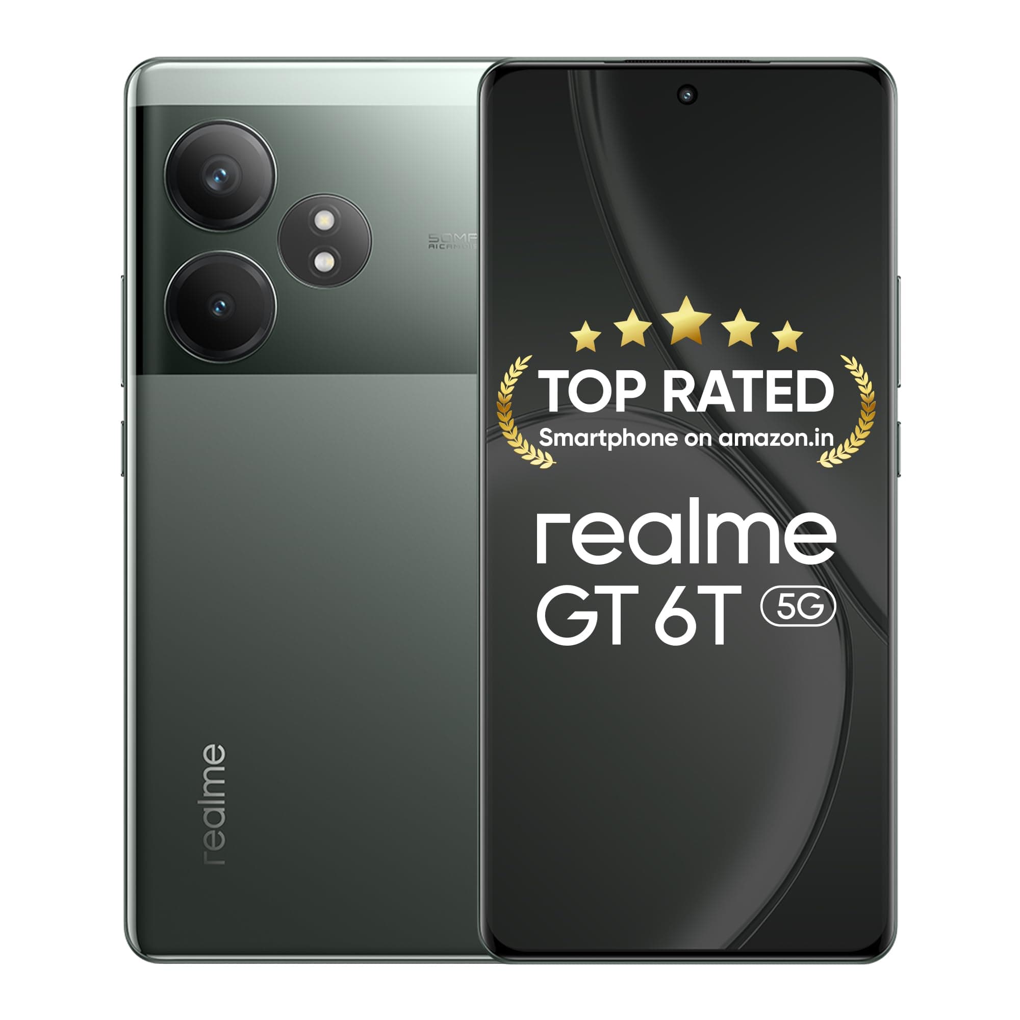 realme GT 6T 5G (Razor Green,12GB RAM+512GB Storage) | India's 1st 7+ Gen 3 Flagship Chipset | 1.5M+AnTuTu Score | 5500mAh+120W | The World's Brightes...