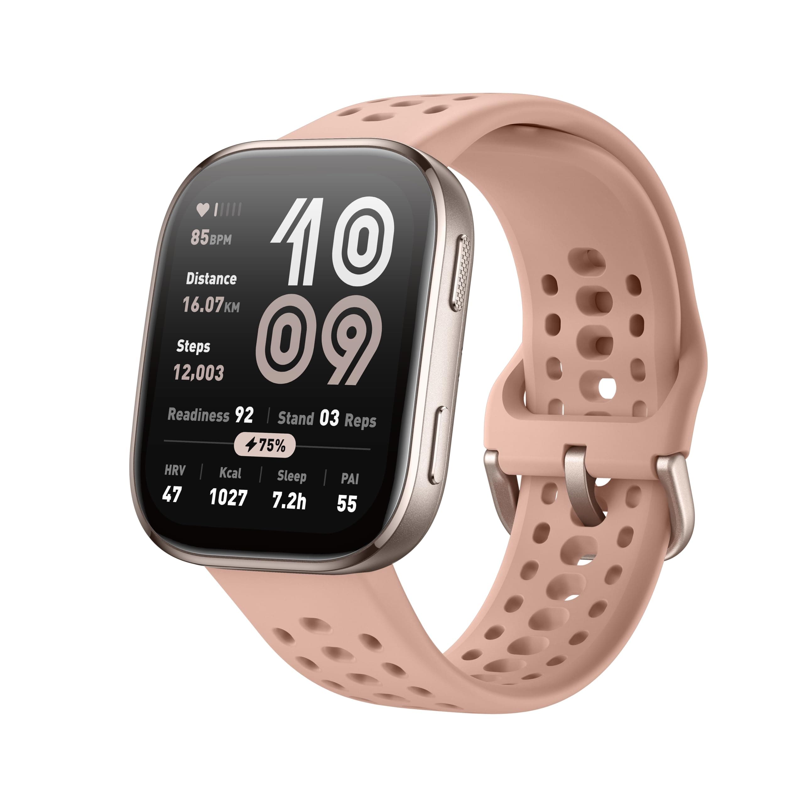 Amazfit Bip 6 Smart Watch 46mm, 14 Day Battery, 1.97" AMOLED Display, GPS & Free Maps, AI, Bluetooth Call & Text, Health, Fitness & Sleep Tracker, 140+ Workout Modes, 5 ATM Water-Resistance, Blush