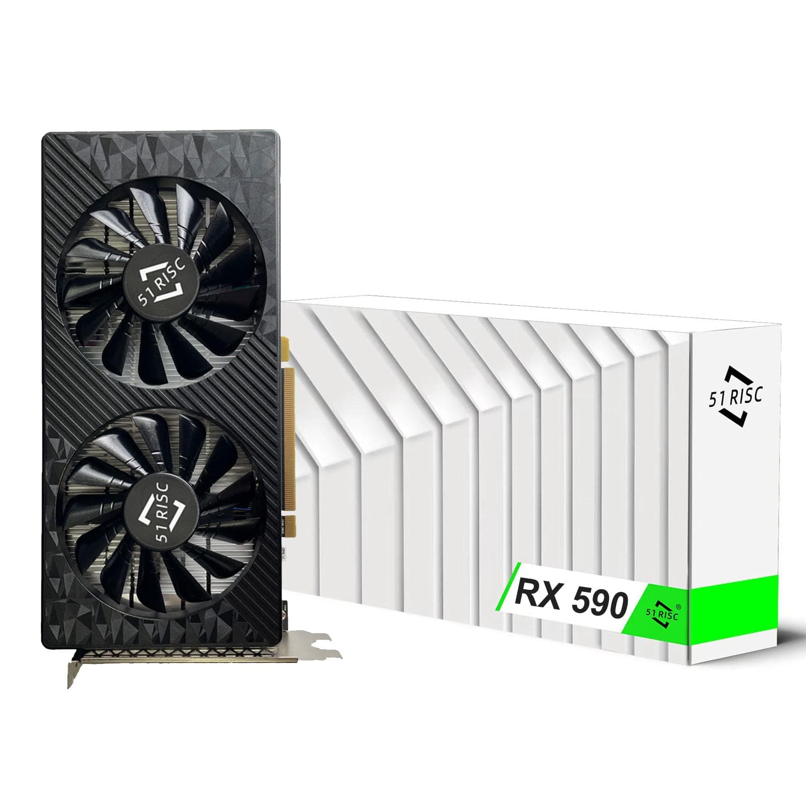 51RISC Radeon RX 590 GME Graphics Card, 2304SP 8GB GDDR5 256bit pci_e_x16 3.0 16 1340MHz Base Clock Gaming Video Card (Radeon RX 590 GME)