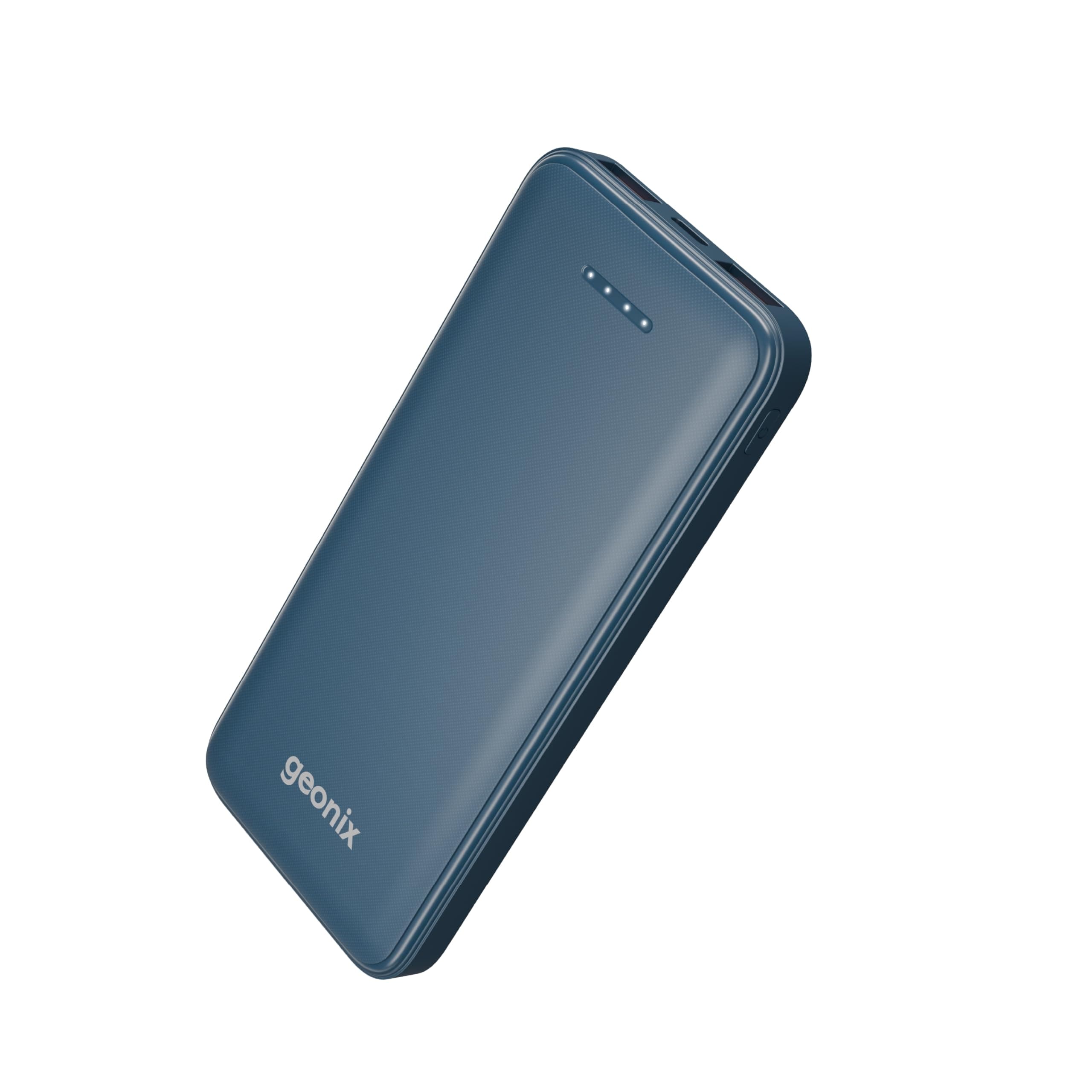 Geonix Helio R100 10000 mAh 22.5W Fast Charging Power Bank, Ultra Slim Power Bank with USB-A Output, Type C PD Output, Type C Input, Wake Up Button, 1...
