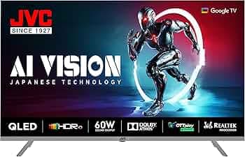 JVC 165 cm (65 inches) AI Vision Series QLED Google TV LT-65NQ7165C (Black)