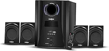 FRONTECH 4.1 Channel Speaker System | Bluetooth 5.0-60W Output, USB|BT|FM Support|LED Display, (3919 - Black)
