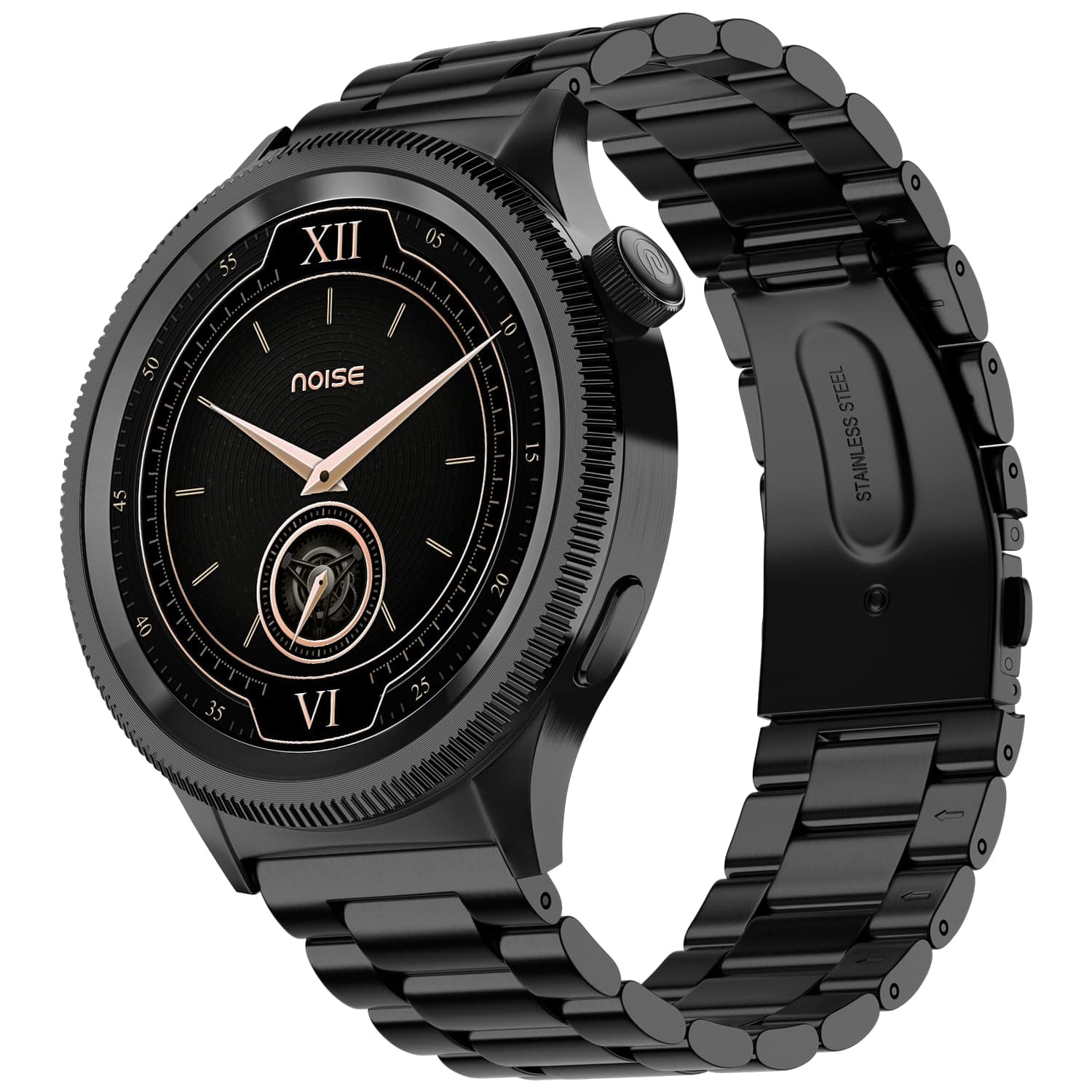 Noise Newly Launched Halo 2 Smartwatch 1.43" AMOLED, 1st Rotating Dial (Axe-Cut Bezel Design), Stainless Steel Build, Menu Transition Animations Effec...
