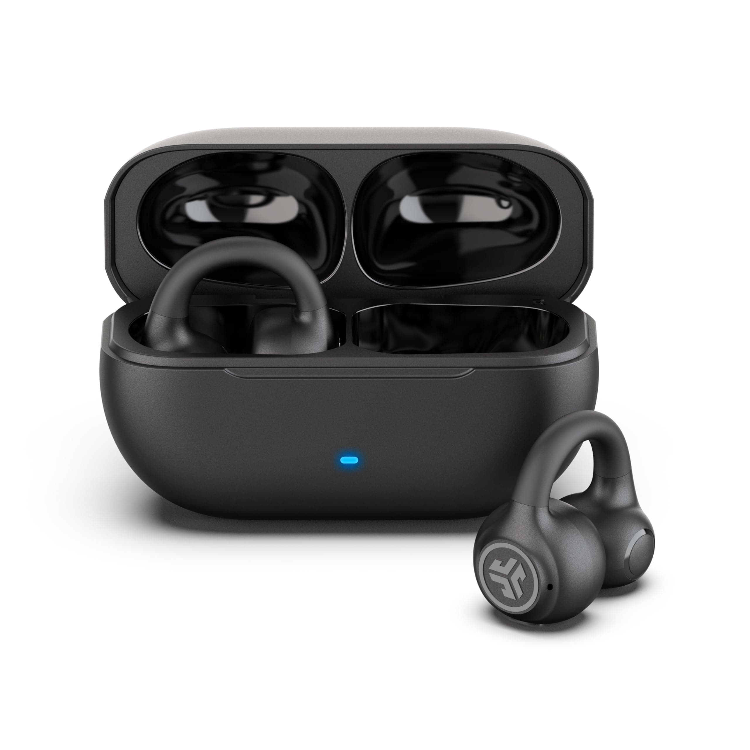 JLab Flex Open Earbuds, Black, Clip-on Cuff Design, Wireless Open-Ear Audio Freedom Effortless Fit, Safe Listening, Bluetooth Multipoint, Customize wi...
