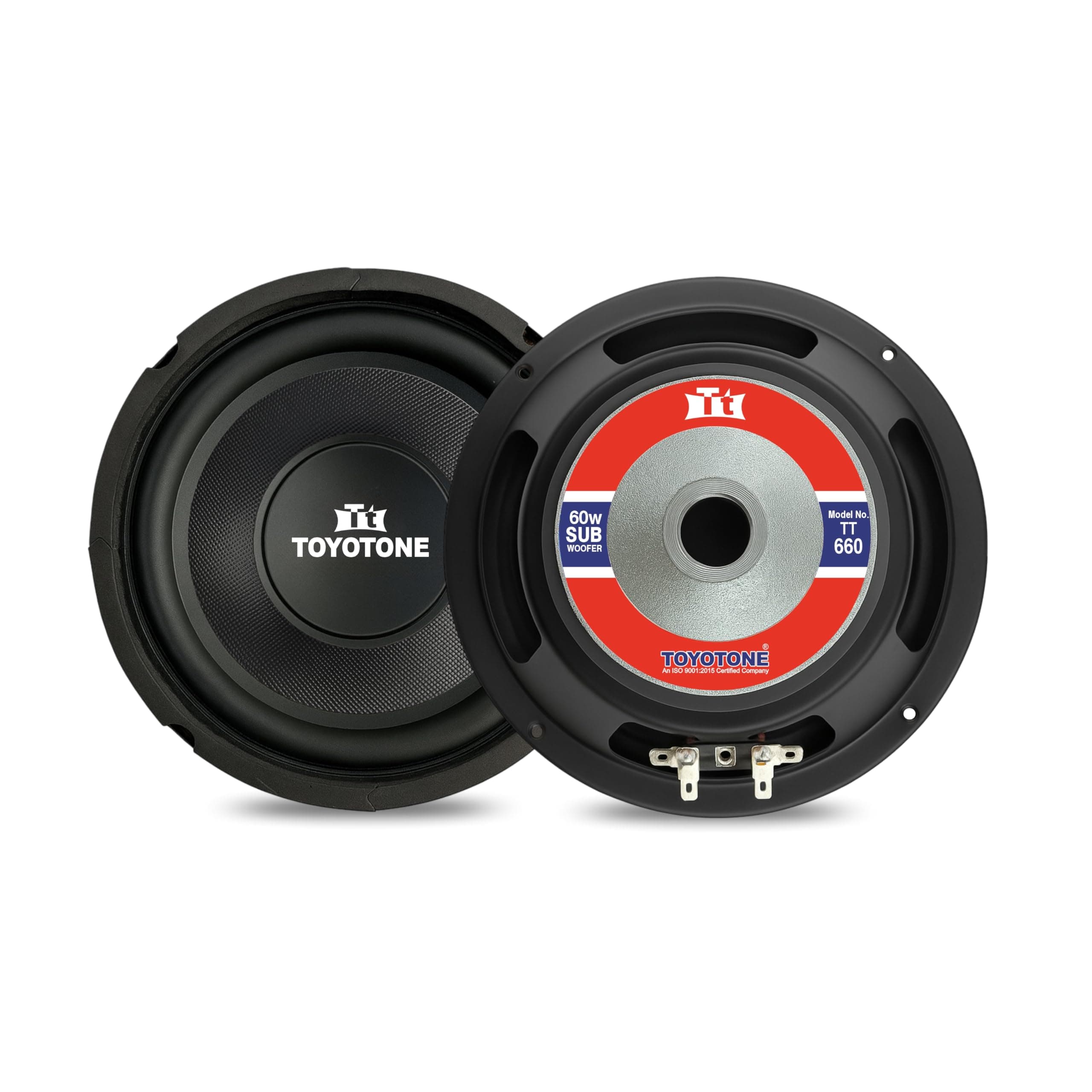 TOYOTONE 6.5" HI-FI Subwoofer | Waterproof Coated Cone | Copper Coil of 8 Ohms | V3 Long Strokers | Rubber Edge | Y35 90 * 17 MM Magnet (6INCH-60W-IMP...