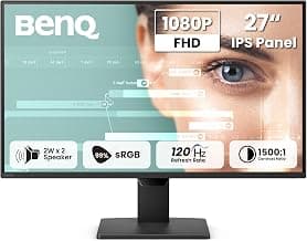 BenQ GW2790P 27"(68.58 cm) 120Hz FHD(1920x1080p) IPS Monitor|99% sRGB|Eye-careU|HDMI(v1.4)|DP(v1.2)|Ultra Thin Bezel|1 ms|...