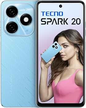 TECNO Spark 20 | Magic Skin Blue, (16GB*+256GB)| 32MP Selfie + 50MP Main Camera| 90Hz Dot-in Display with Dynamic Port & Dual Speakers with DTS| 5000m...