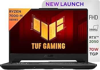 (Refurbished) ASUS TUF Gaming A15, 15.6" (39.62cm) FHD 16:9 144Hz, AMD Ryzen 7 7435HS, Gaming Laptop (16 DDR5/512GB SSD/NVIDIA GeForce RTX 2050/Window...